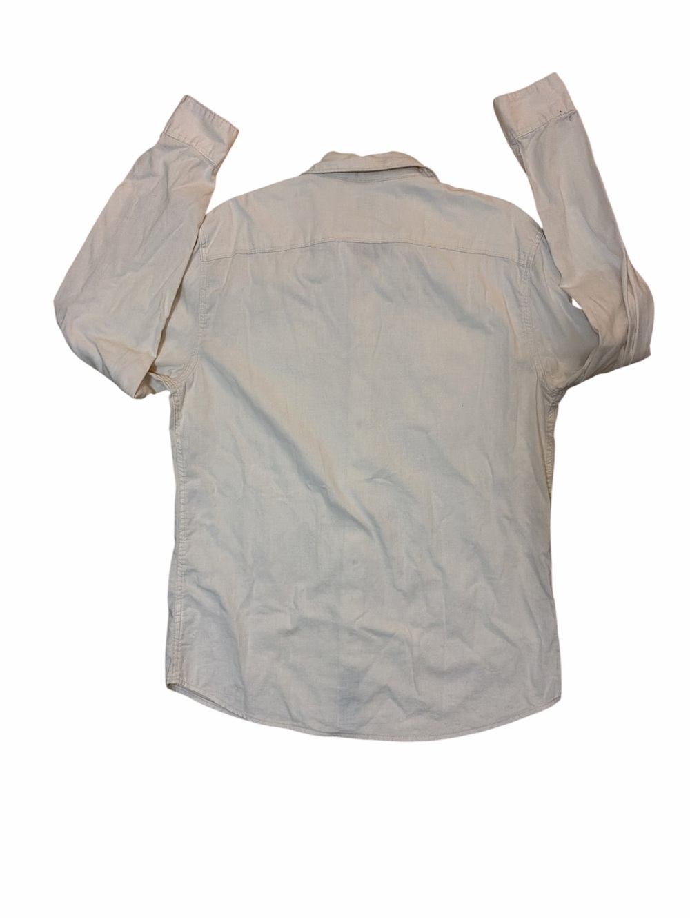Wrangler Shirt Mens Large Off White Corduroy Pearl Snap Western Long Sleeve M - Picture 6 of 6